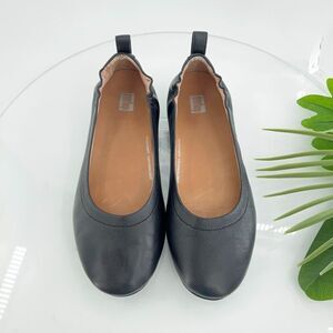 Fitflop Women's Allegro Slip On Shoe Size 7 Toning Loafer Ballet Flats Leather